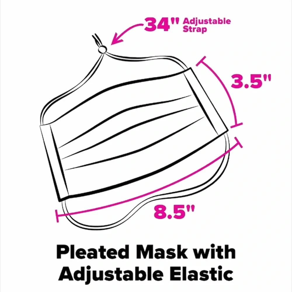 Vera Bradley Pleated Face Mask Fireworks Paisley